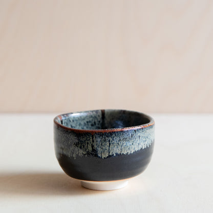 Japanese Black Drip Glaze  Matcha Tea Bowl
