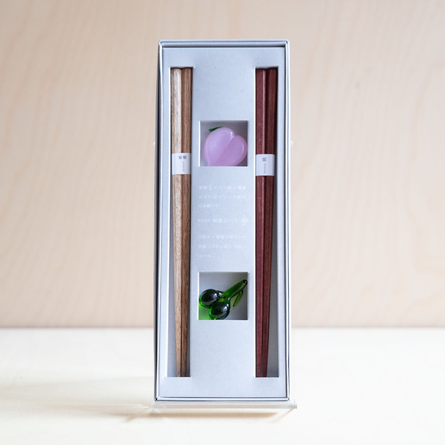 Chopstick set - Olive & Peach