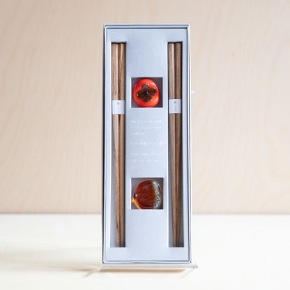 Chopstick set - Chestnut & Persimmon