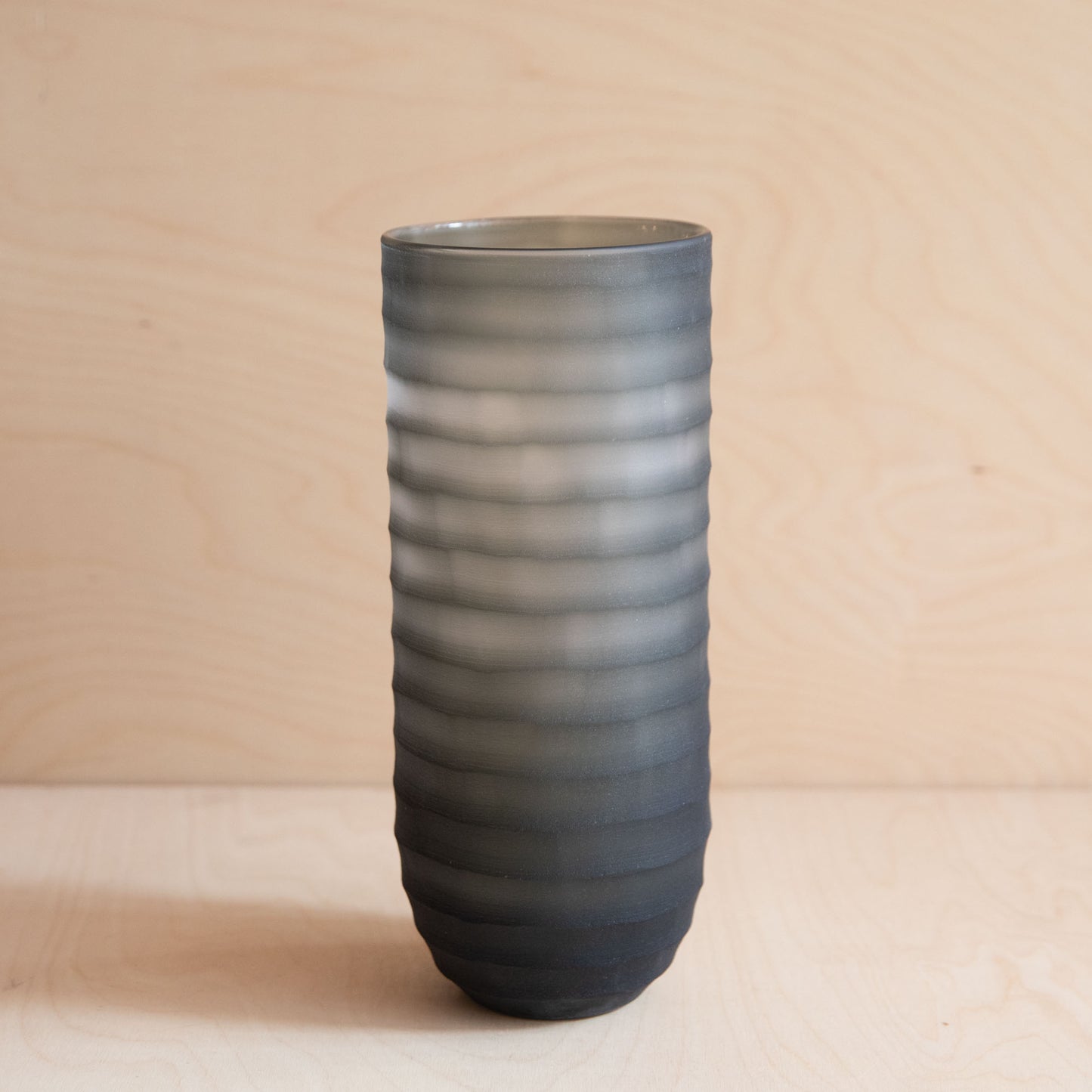 Hand Carved Vase - Stripe