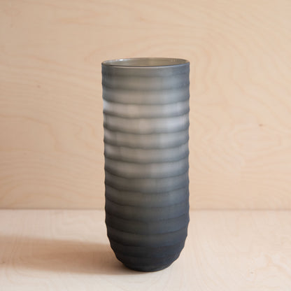 Hand Carved Vase - Stripe
