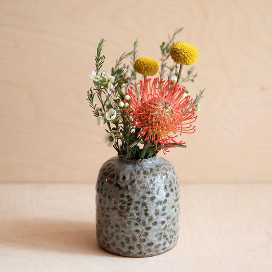 Course Clay Vase with Green Leaf 02 by Zhang Min