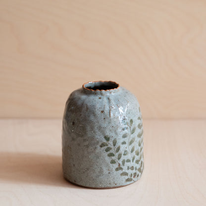 Course Clay Vase with Green Leaf 03 by Zhang Min