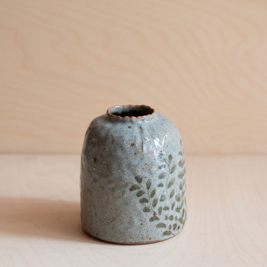 Course Clay Vase with Green Leaf 03 by Zhang Min