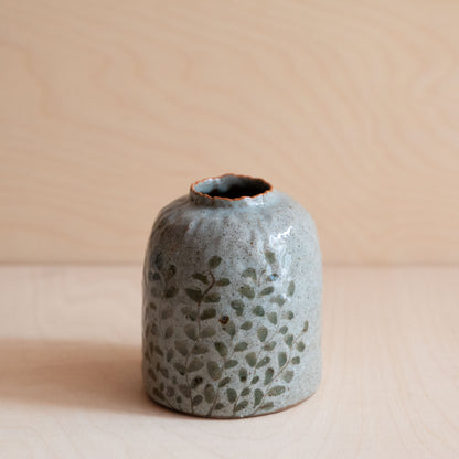Course Clay Vase with Green Leaf 03 by Zhang Min