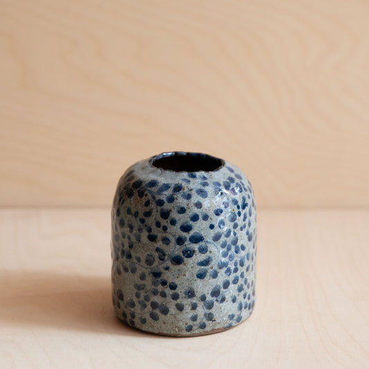 Course Clay Vase with Blue Leaf by Zhang Min