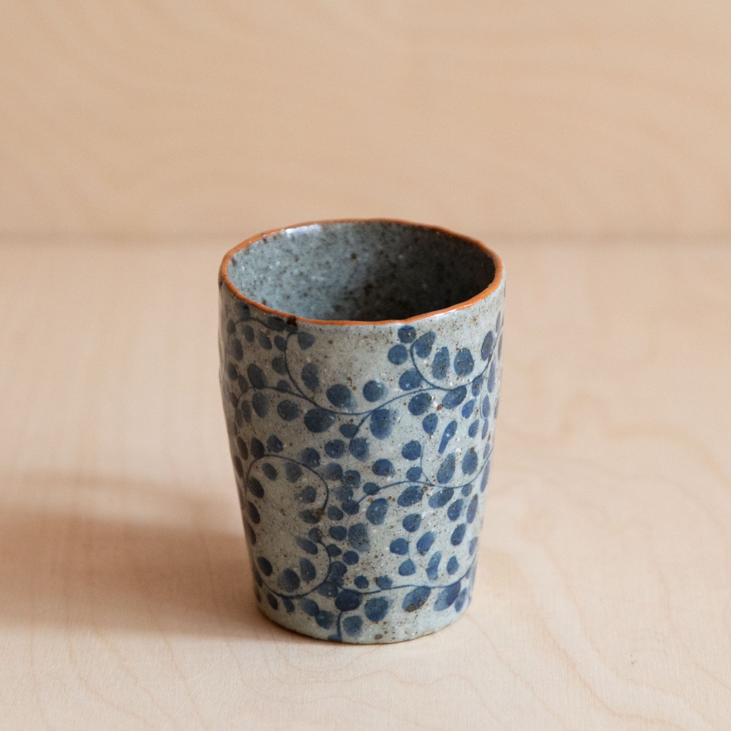 Course Clay Teacup with Blue Ivy 03 by Zhang Min