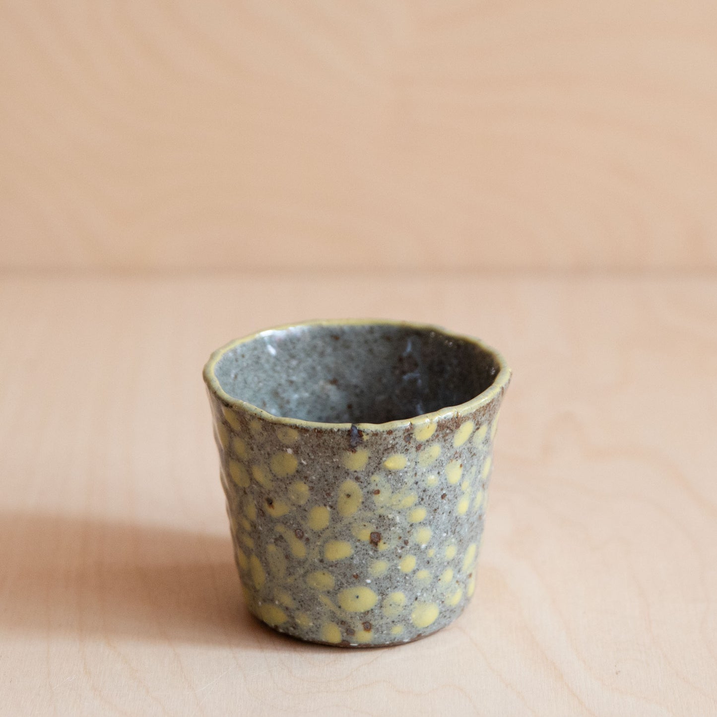 Course Clay Teacup with Yellow flowers 03 by Zhang Min