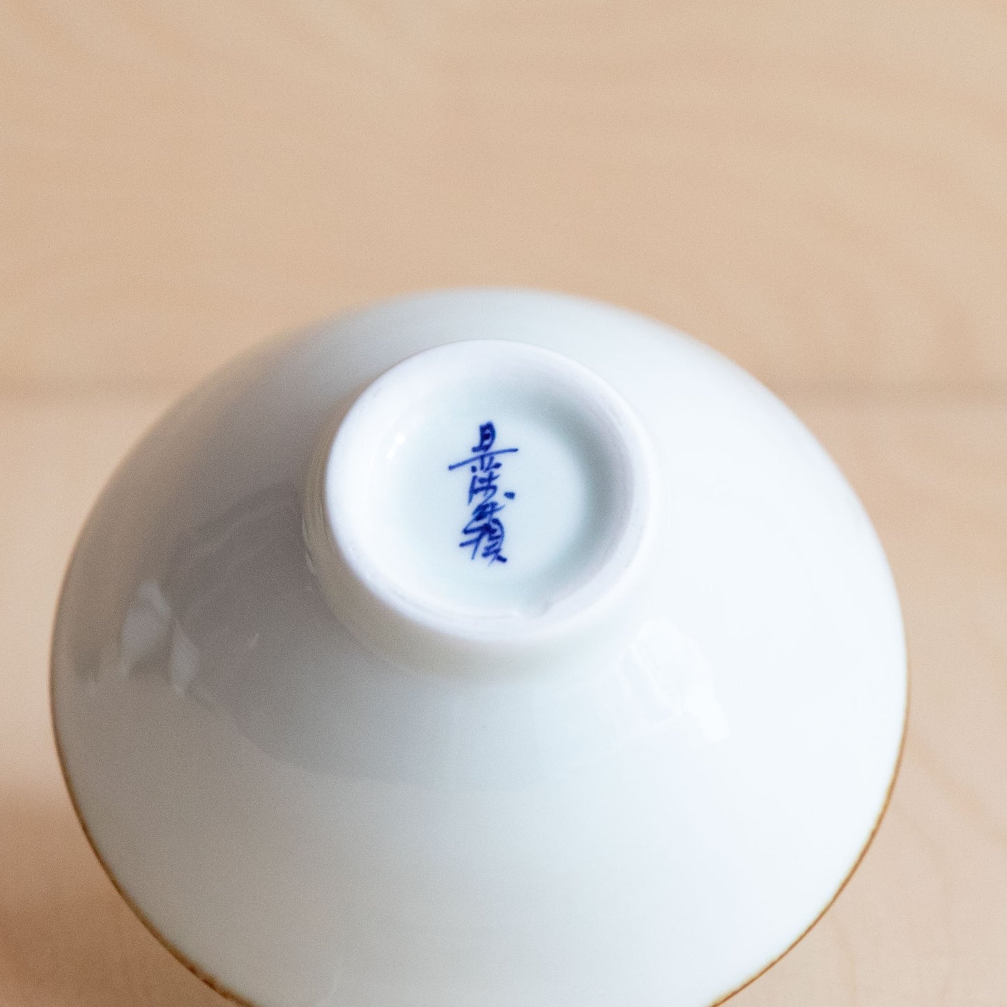 Hand Painted Rice Bowls from Jingdezhen - Purple Viola Flower