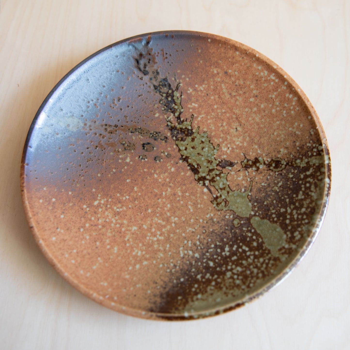 Shigaraki Oribe Brown Side Plate