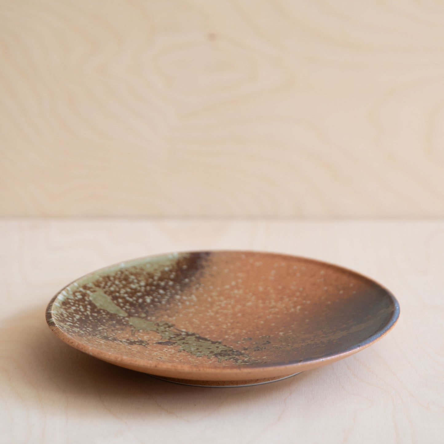 Shigaraki Oribe Brown Side Plate