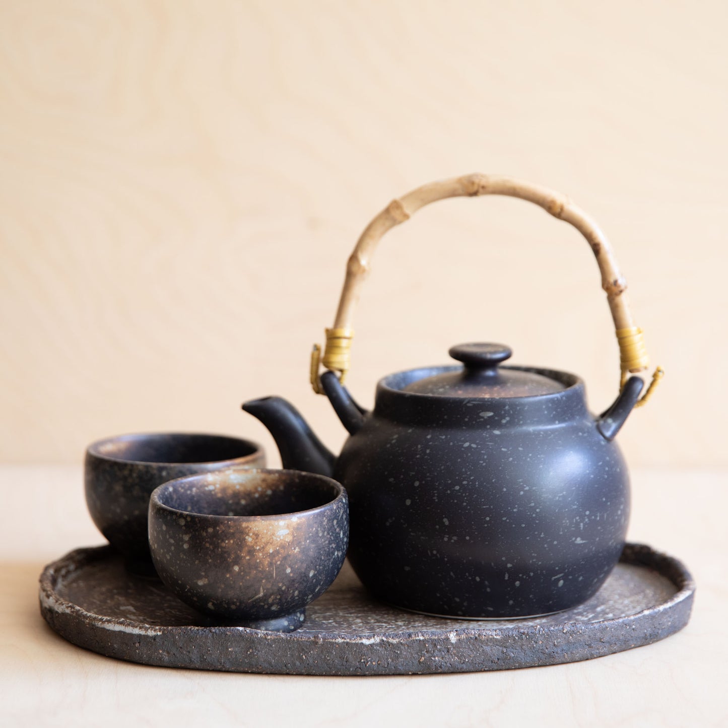 dark brown porcelain teapot