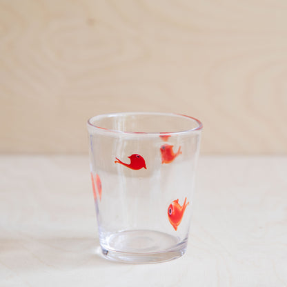 Red Goldfish Glass Short Cup