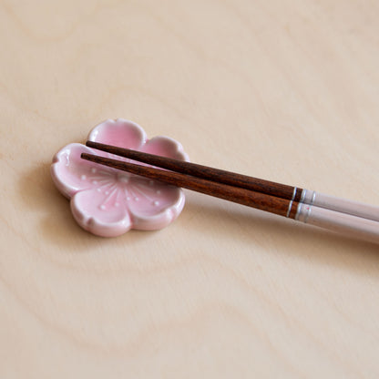 Pink Sakura Chopstick Pebble Rest