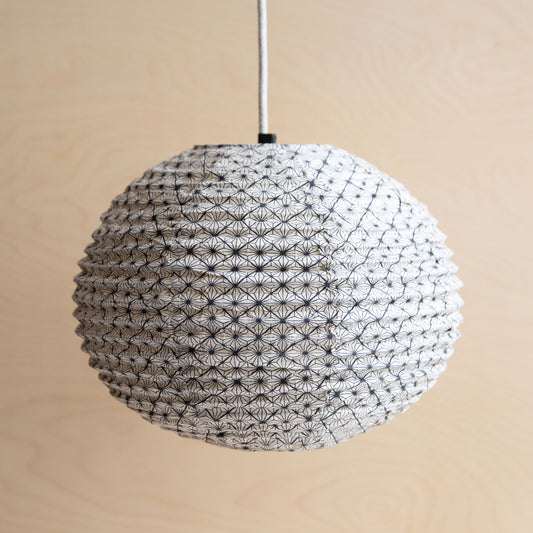 Lokta paper lampshade - Black Japanese star