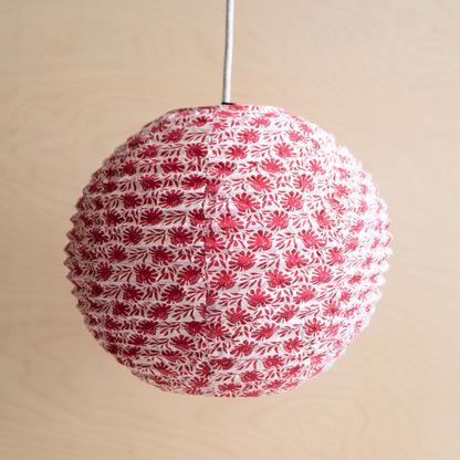 Lokta paper lampshade - Daffodil red