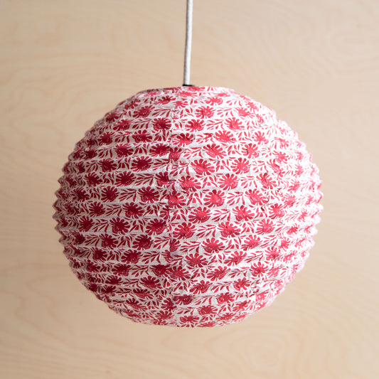 Lokta paper lampshade - Daffodil red