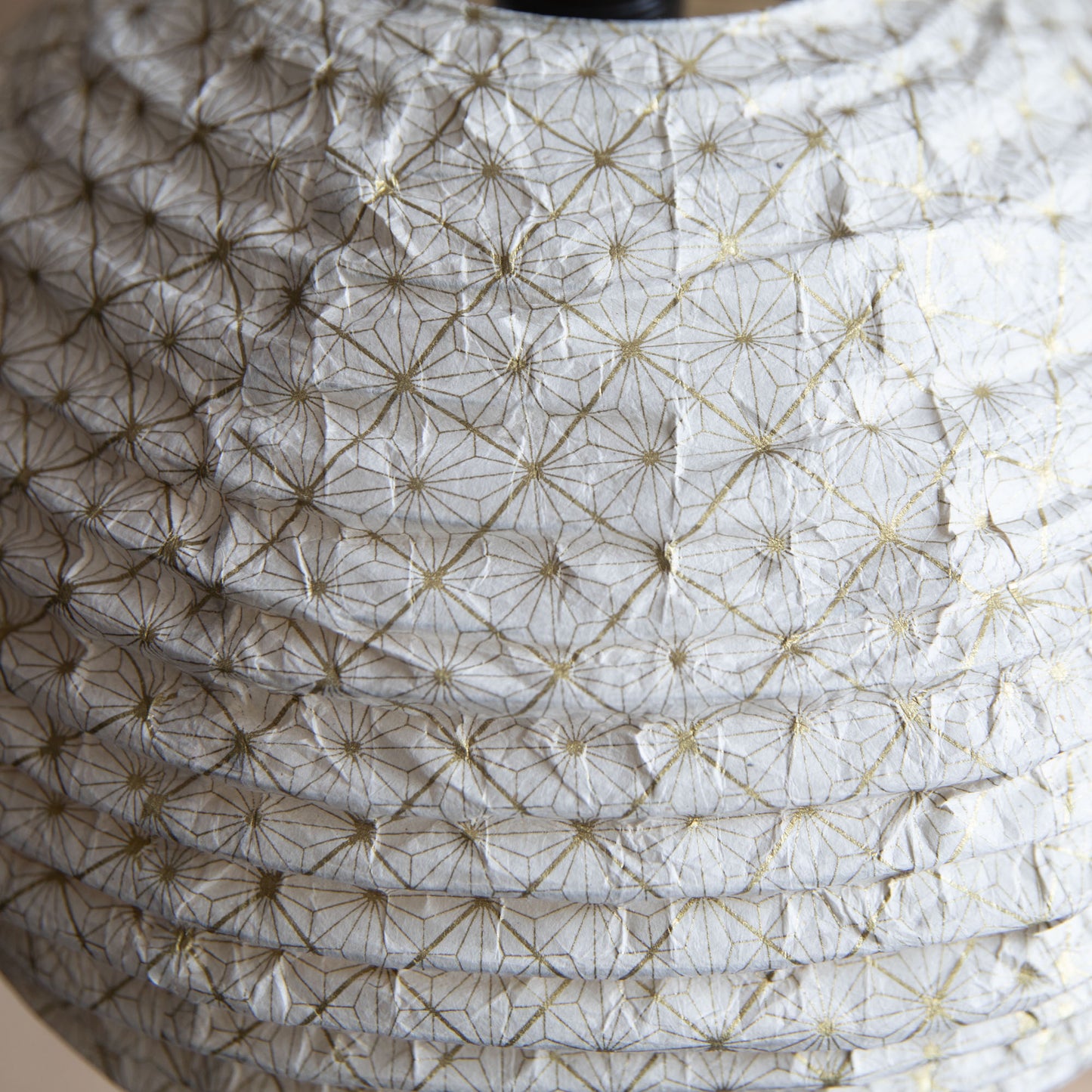 Lokta paper lampshade - Gold Japanese star