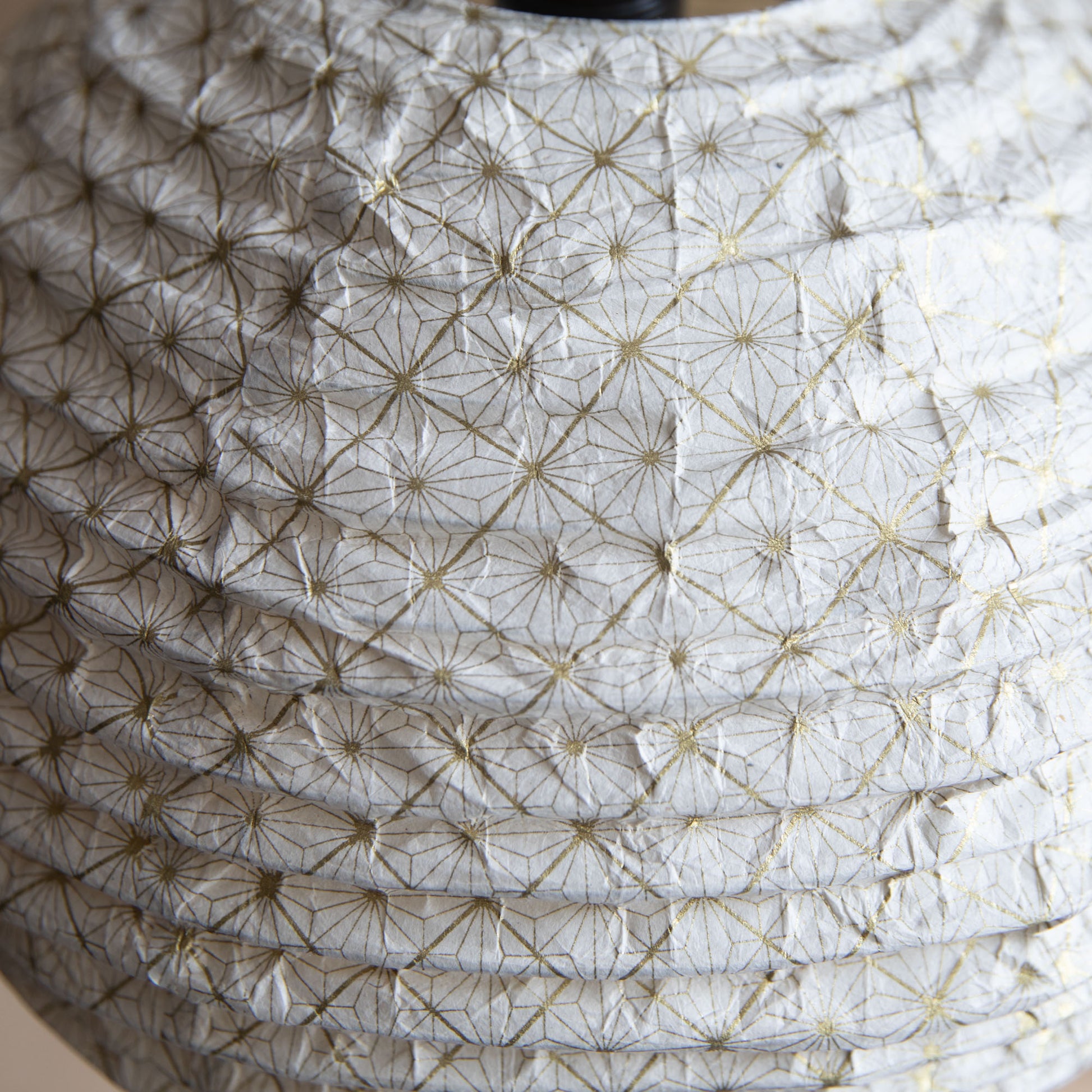 Lokta paper lampshade - Gold Japanese star