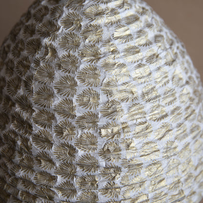 Lokta paper lampshade - Natural and Gold Leaf