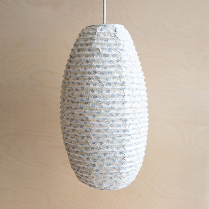 Lokta paper lampshade - Blue Star Blossom