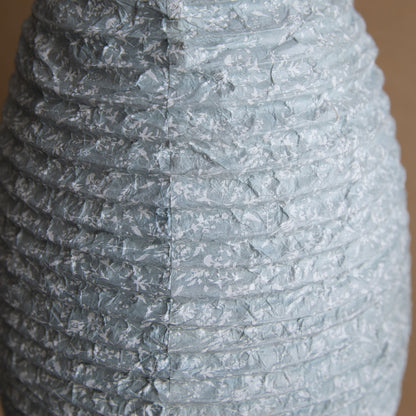 Lokta paper lampshade - Flower meadow blue and white