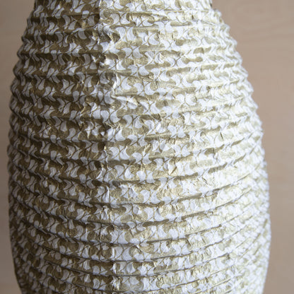 Lokta paper lampshade - YinYang gold