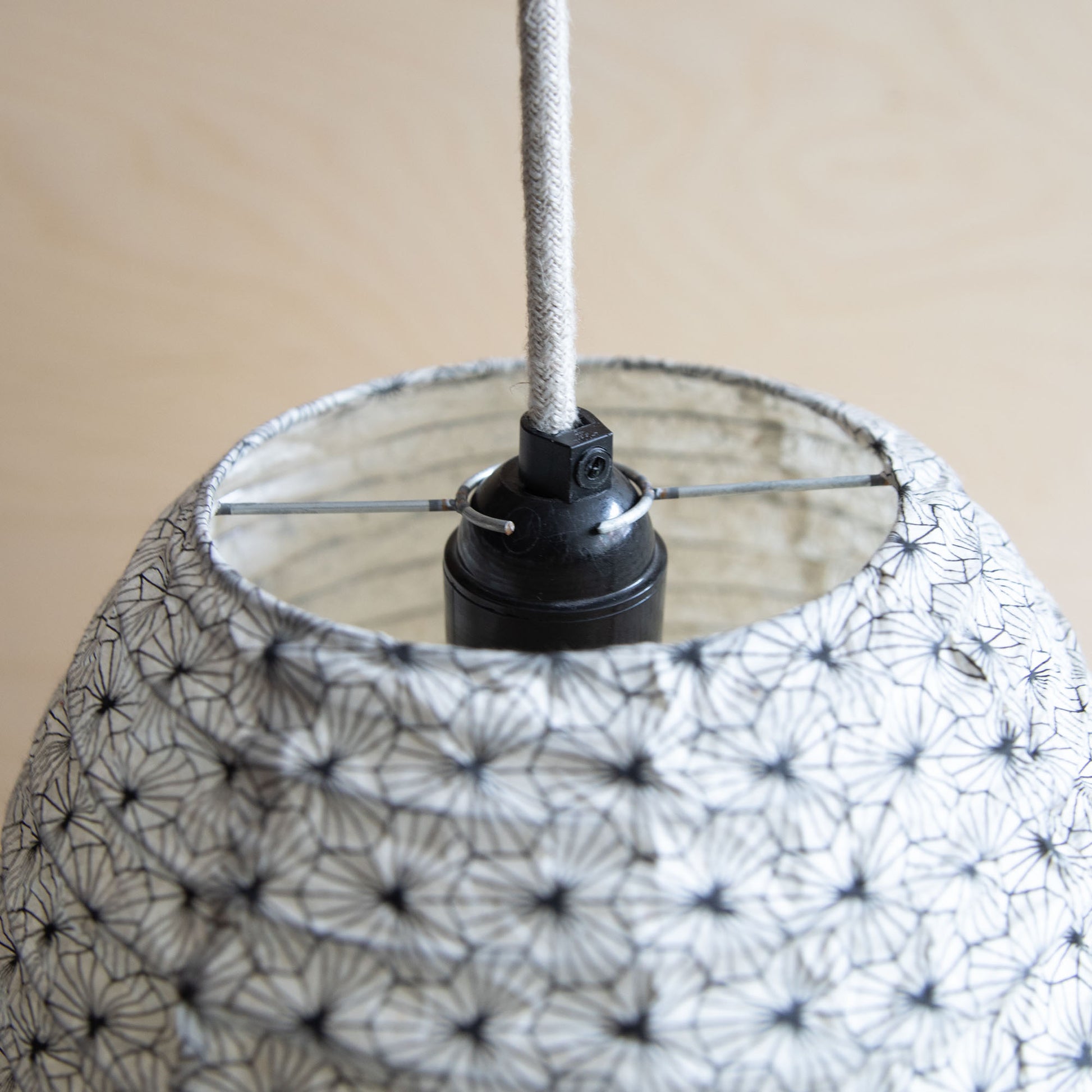 Lokta paper lampshade - Long Japanese star raven