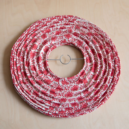 Lokta paper lampshade - Daffodil red
