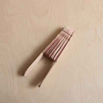 Palm leaf fan - Red and white