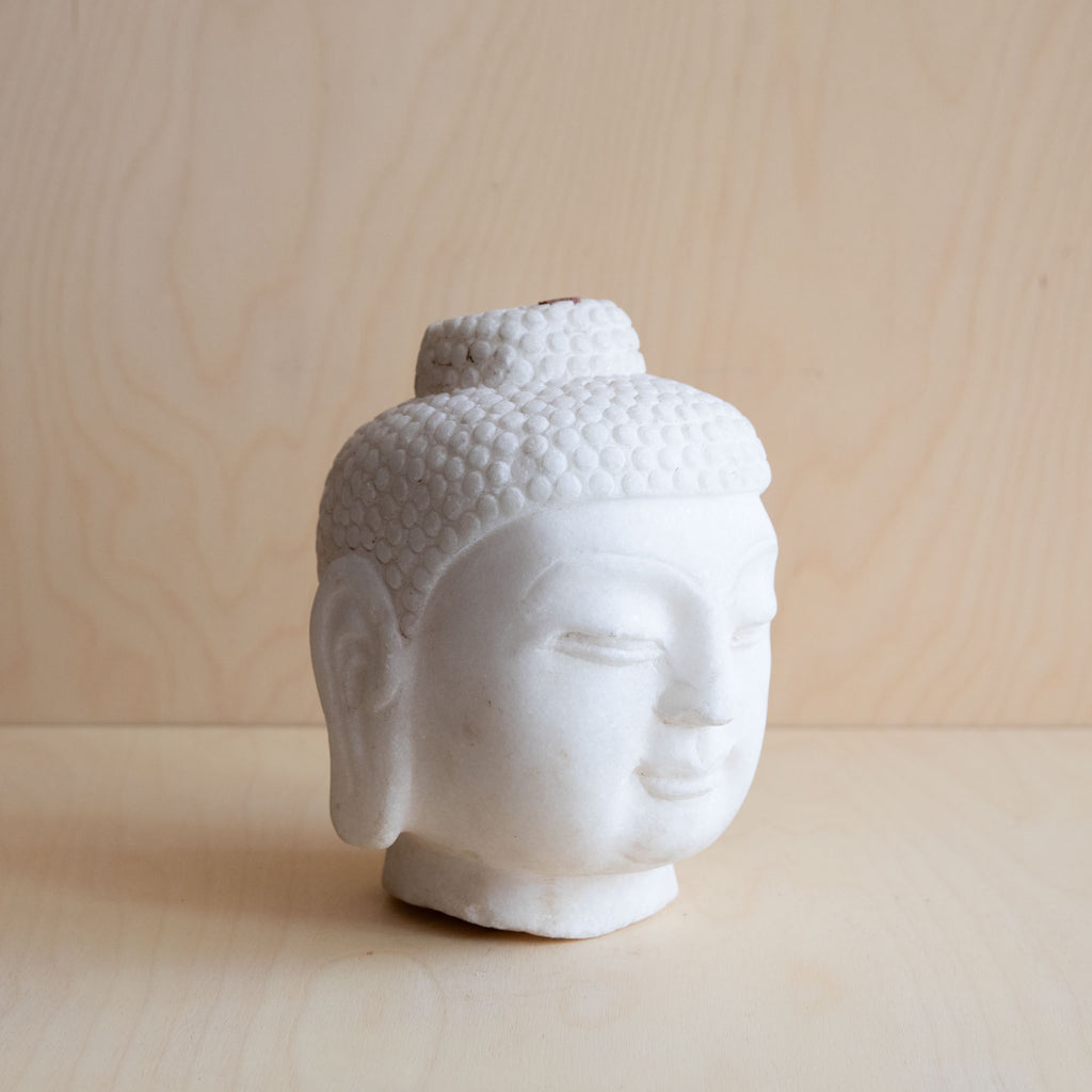 Hand Carved Marble Buddha Head