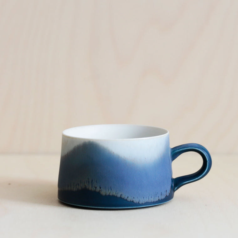 Porcelain Mountain Sea Glaze Coffee Mug