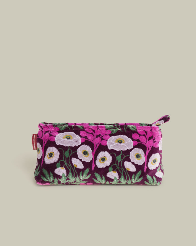 Velvet Pencil Case - Poppy Fig