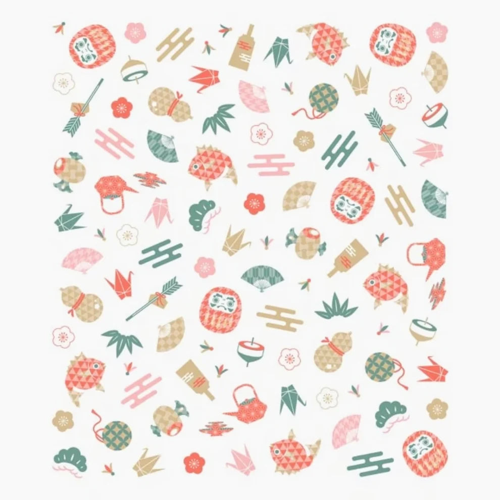 Printed Japanese Dishcloth - Good Fortune