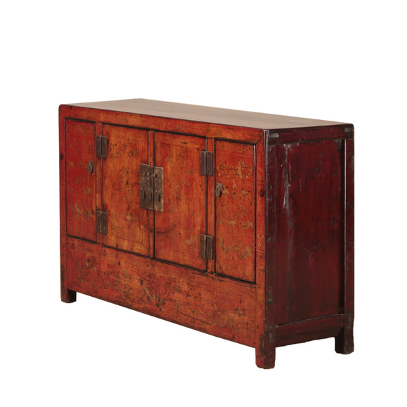 Vintage Russet Decorated Sideboard from Dongbei -01