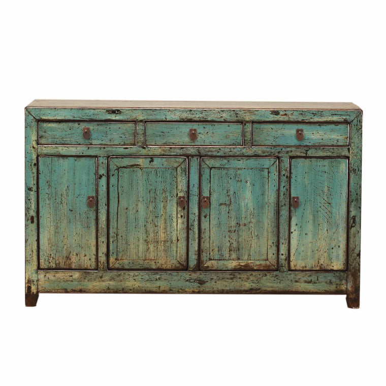 Vintage Chinese Light Blue Cabinet from Dongbei 01