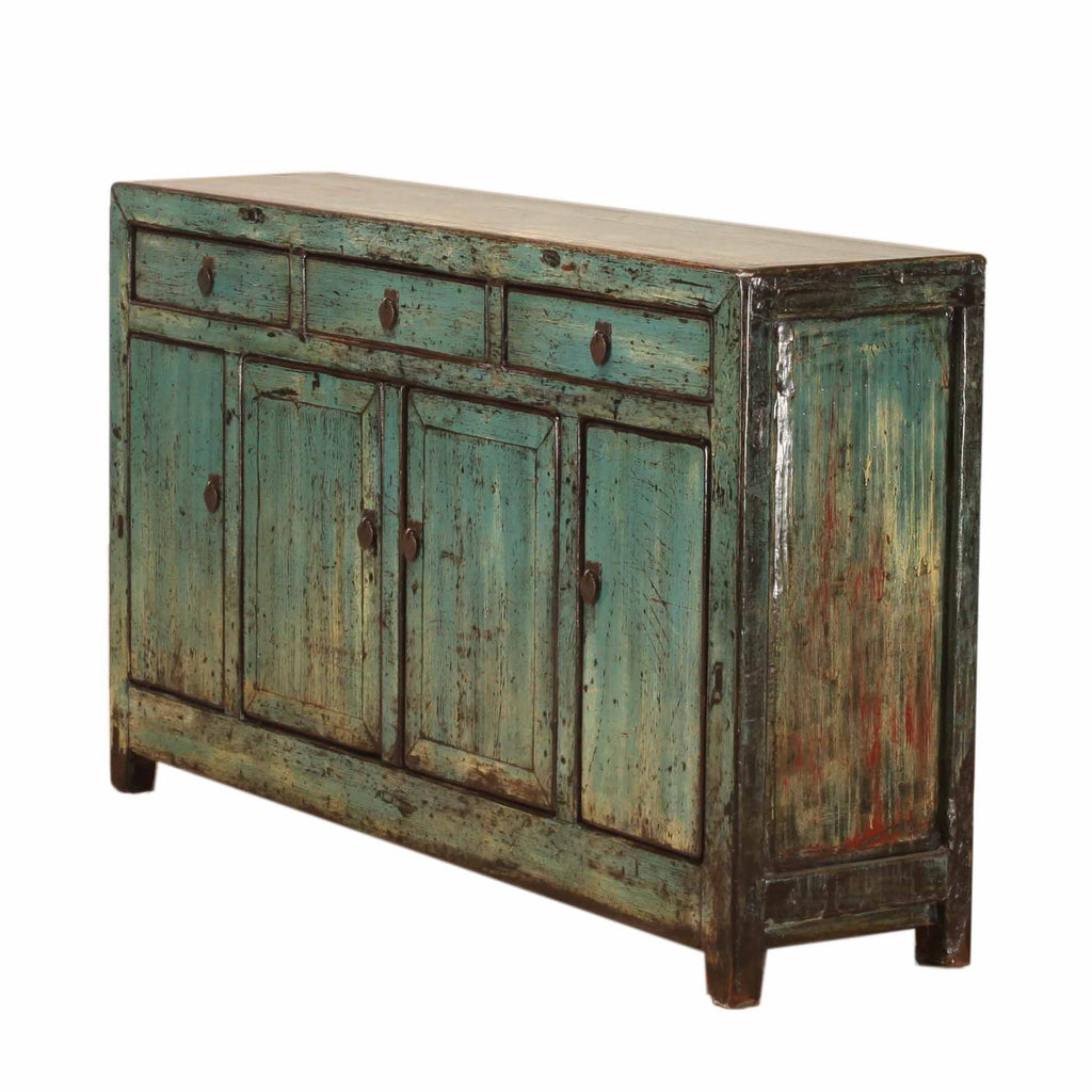 Vintage Chinese Light Blue Cabinet from Dongbei 02