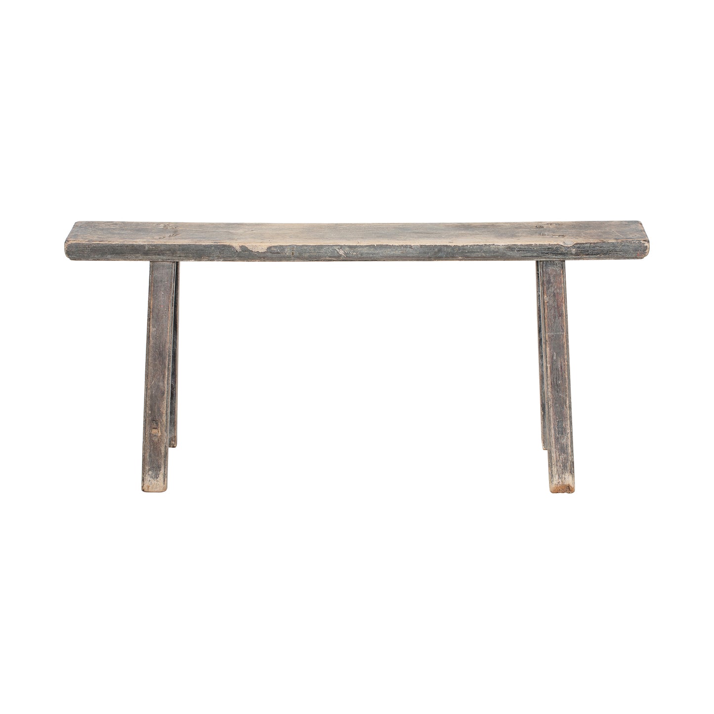 Vintage Chinese elmWood slim bench with a rustic finish 