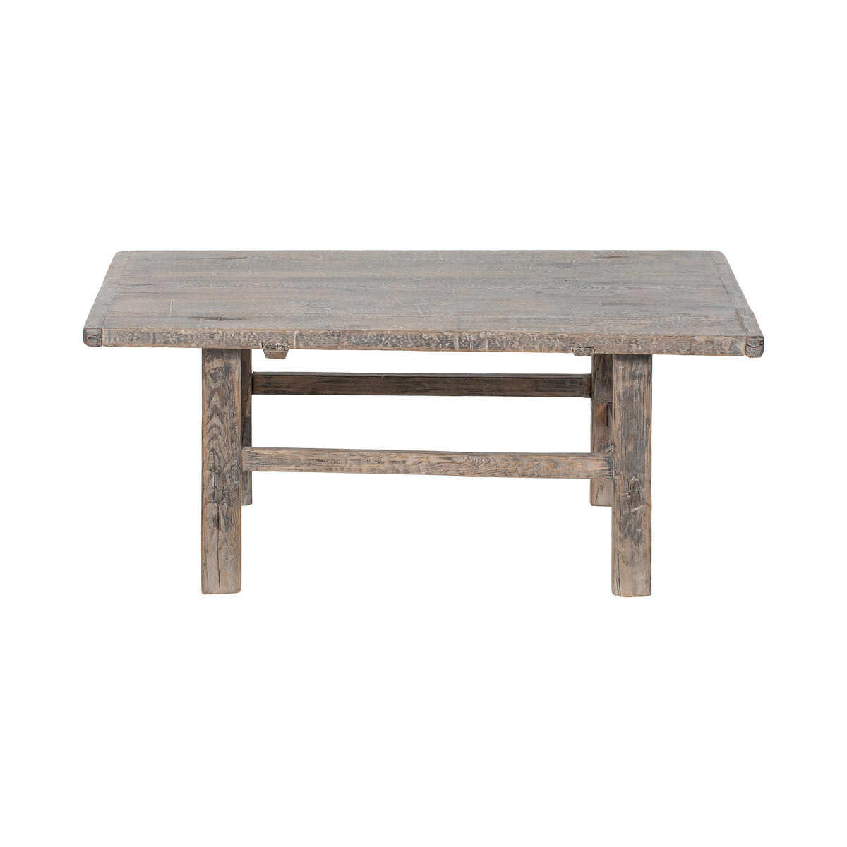 Elmwood medium vintage Chinese coffee table with a rustic finish 