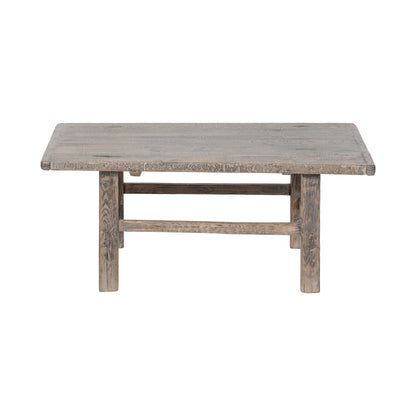Elmwood medium vintage Chinese coffee table with a rustic finish 