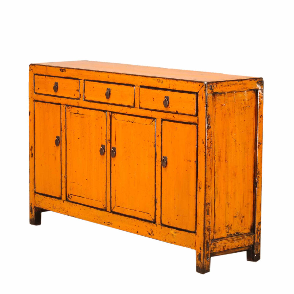 Rouge vintage cabinet yellow sideboard sideview