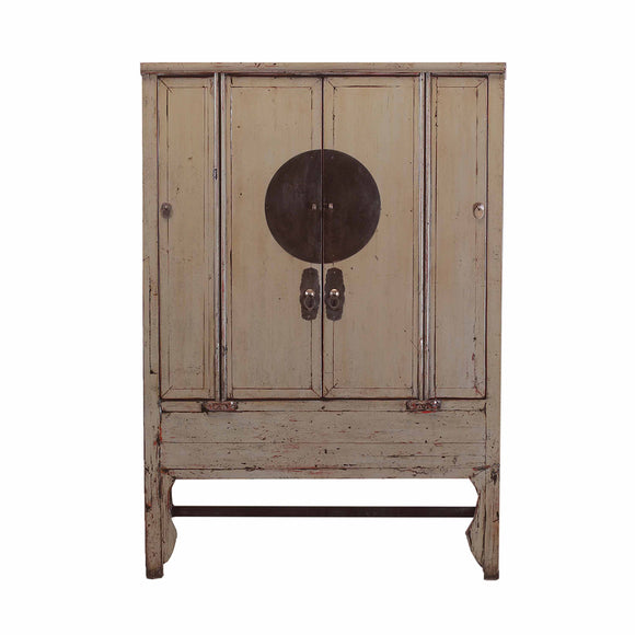 Vintage Chinese Wardrobe with togetherness plate side view