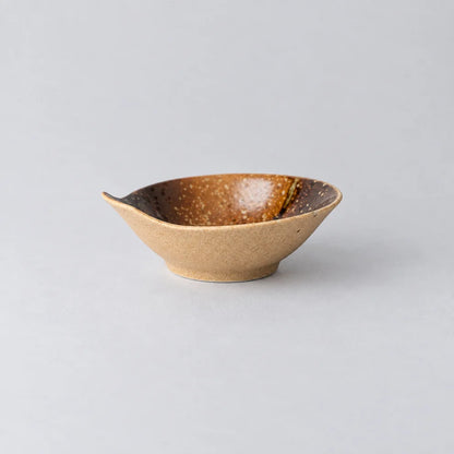 Shigaraki Oribe Brown Small Bowl with Handle