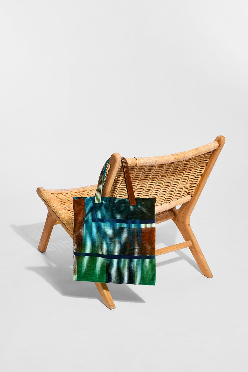 Vibrant Velvet Cotton Bag - Sea Forest