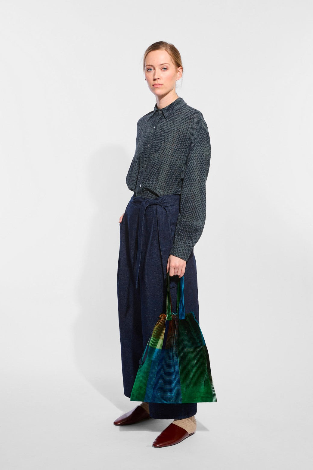 Vibrant Velvet Cotton Bag - Sea Forest