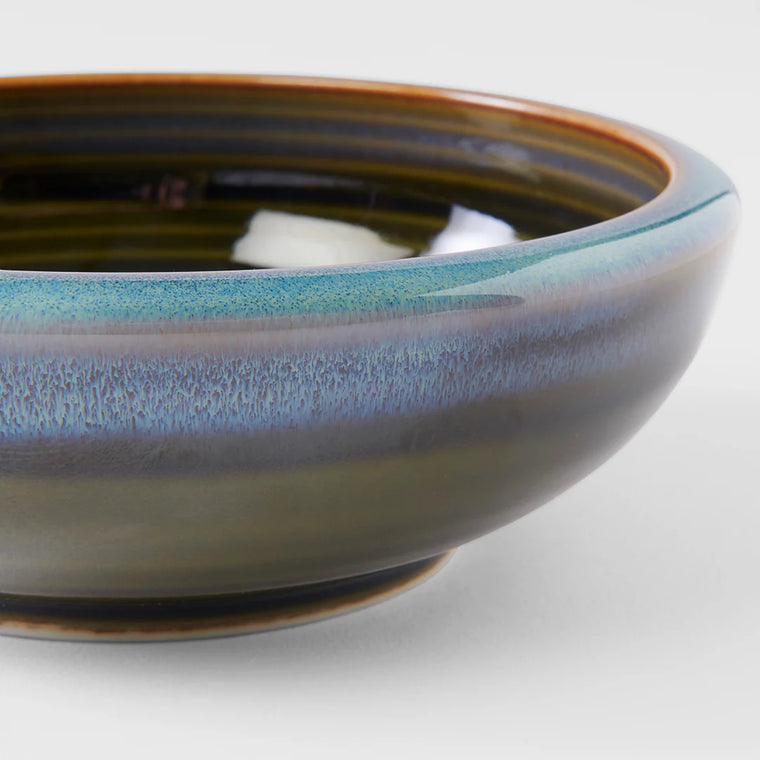 Blue with dark green inner thick edge bowl