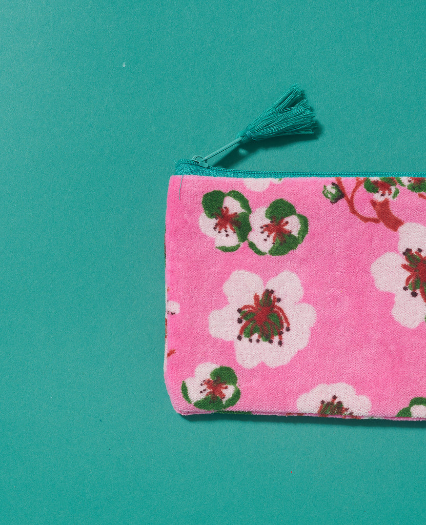 Small Cotton Cosmetics Bag - Blossom Pink