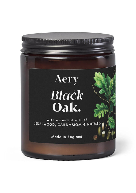Black Oak Jar Candle - Cedarwood Cardamom and Nutmeg