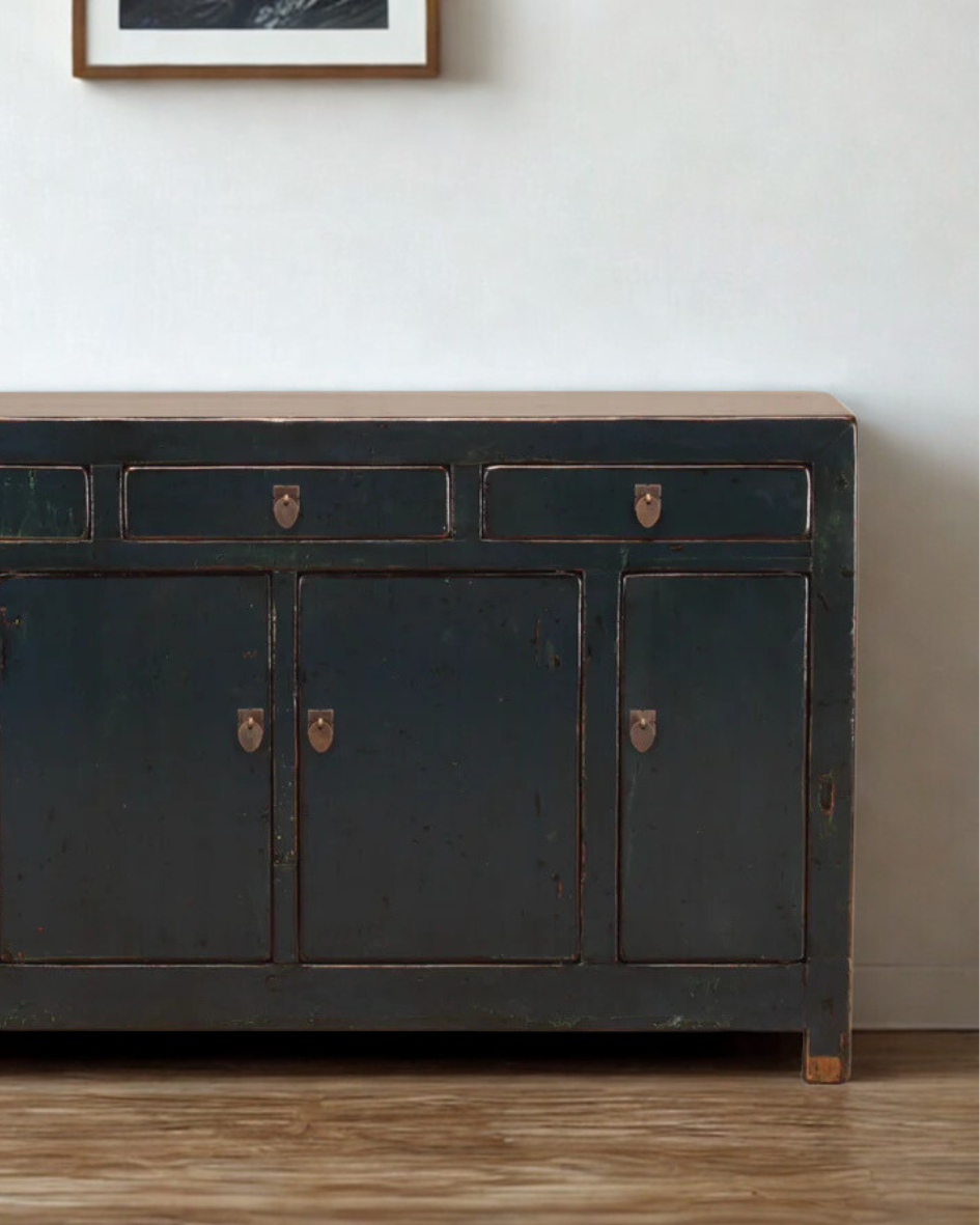 vintage dark blue cabinet