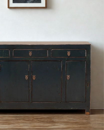 vintage dark blue cabinet